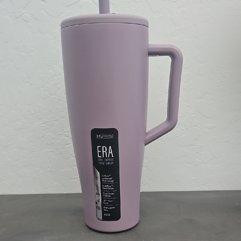 40 Ounce BRUMATE ERA Leakproof Insulated Tumbler with Handle - Purple
